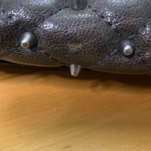 Rebecca Minkoff Brown Leather Quilted Studded Crossbody Messenger Bag VGUC - Picture 8 of 17